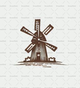 Rustikale Windmühle